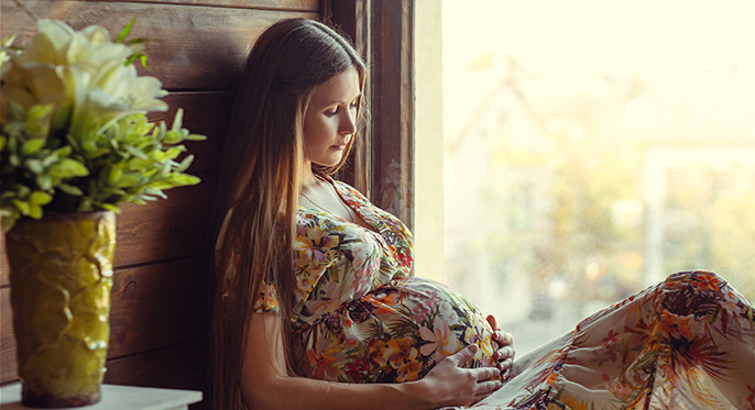 Беременность, фотосессия беременной в студии Минск